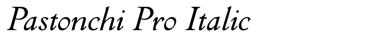 Pastonchi Pro Italic